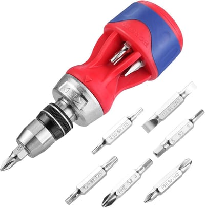12-in-1 Stubby Ratelschroevendraaier Set met Verwisselbare Bits