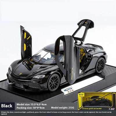1:Modèle de Voiture en Alliage 32 Gemera Gt, Son et Lumière Simulés, Jouet pour Enfants, Ornements de Voiture à Collectionner, Cadeaux d'Anniversaire pour Garçons gray