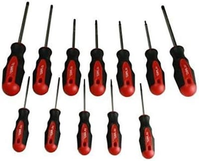 Torx Schroevendraaierset - Ster Schroevendraaiers - Precisie Werk - Magnetische Punten - 12 Stuks - Zwart