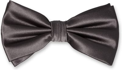 E.L. Cravatte Strik - Donkergrijs - Satijn Polyester Vlinderdas