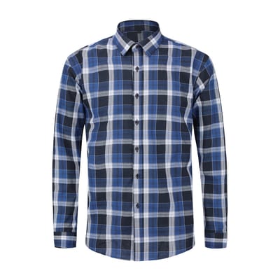 ALLTHEMEN Heren Geruit Overhemd Met Lange Mouw - Zaken Regular Fit Overhemd - S