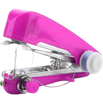 Handnaaimachine Draagbaar Mini Handmatig Naaigereedschap Handstikker Voor DIY Handwerk Thuis Reizen roze