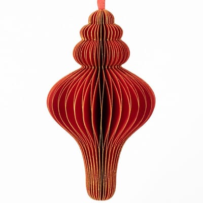 Papieren honeycomb hanger rood