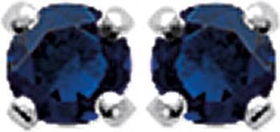Amanto Oorbellen Dyonne Blue - 925 Zilver Gerhodineerd - Blauw - ∅3mm