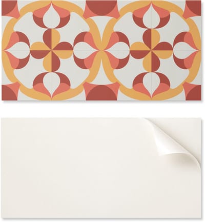 Zelfklevend bedrukt vinylpaneel 100x50 cm met abstract geometrisch patroon