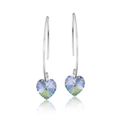 Montebello Oorbellen Liv HZ80 - Swarovski Hart - 925 Zilver Gerhod. - Ø10mm - 35mm