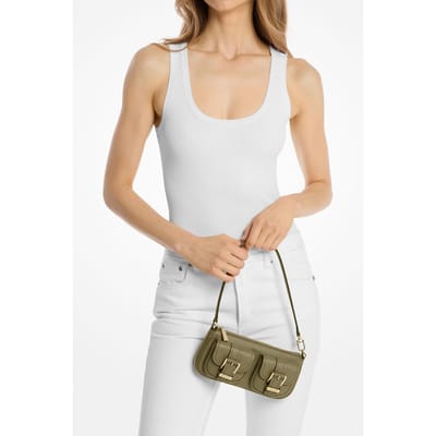 Michael Kors Small Convertible Pouchette Safari Green Size: OS | Handbags Outlet | Dames | Groen