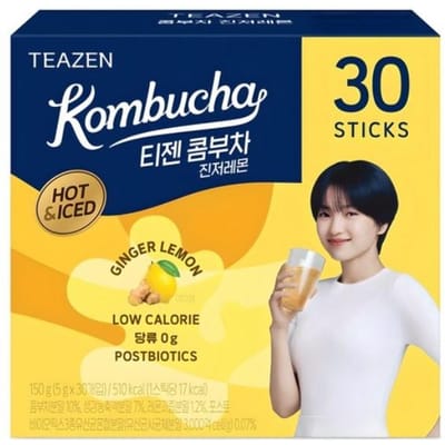 BTS' Jungkook Teazen Kombucha 8 Smaak 5g 30 Sticks per doos Ginger Lemon