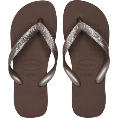 Havaianas Top Tiras Slippers en Sandalen Dames - Bruin - Maat 37/38 - Plastic