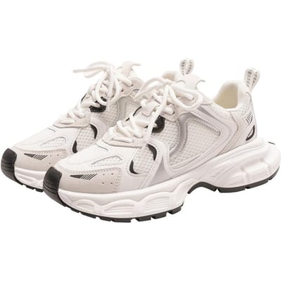 Sportschoenen Dames Vroege Lente Nieuwe Ademende Mode Casual Niche High Street Fashion Diksoldige Daddy Schoenen 40 white