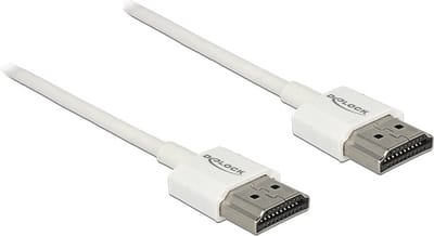 Dunne Premium HDMI kabel - versie 2.0 (4K 60Hz) / wit - 0,50 meter