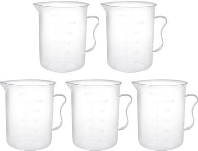 Store_9 - Plastic Maatbekers - Hittebestendige Maatkannen - Transparant - Vloeibare Maatbekers voor Koken en Bakken - Geschikt voor Laboratorium en...