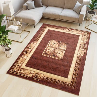 Tapiso Atlas PP Vloerkleed Bruin Beige Woonkamer Tapijt Maat- 120x170