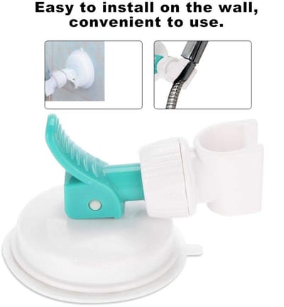 Dailygoods- Douchekophouder Antislip - Verstelbare Douchestang - Zuignap - Handdouchehouder - Geschikt voor Ouderen en Kinderen - Duurzaam ABS Materiaal - Douchehouder