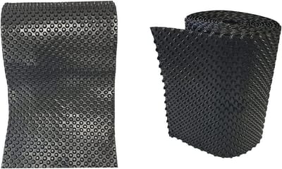 Beschermfolie Rollen - Wandbescherming Drainage - Isoleren Muren - Wortelbestendig - 2 x 0.5m x 20m - Zwart