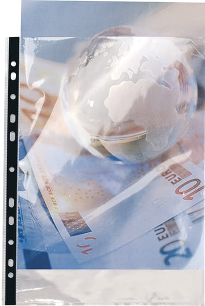Exacompta 10x Pak van 10 geperforeerde showtassen gladde PP 9/100ste - A4 - Transparant - 5910E