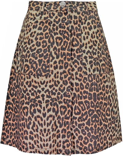 Frogbox - denim rok luipaard - maat 36