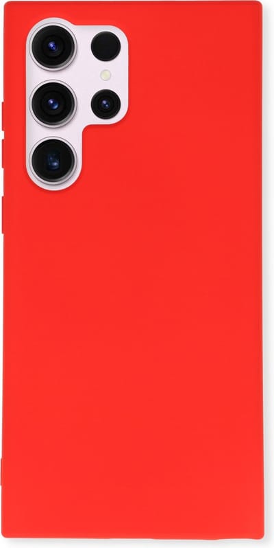 Casemania Hoes Geschikt voor Samsung Galaxy S23 Ultra - Rood - Extra Stevig Siliconen Back Cover