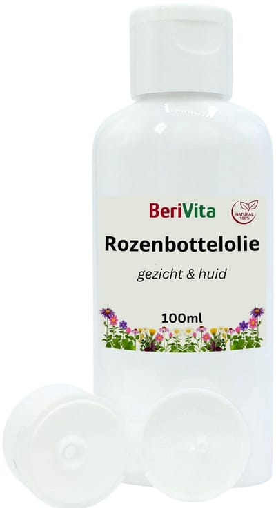 Rozenbottelolie Puur 100ml - Huidolie en Gezichtsolie van Rozenbottel Zaden - Rosehip Oil