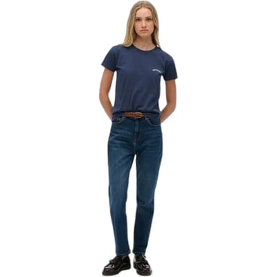 Superdry Essential Logo Slim Fit T-shirt Blauw Grootte: 38