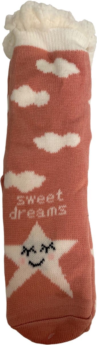 Premium Kwaliteit Thermo Fleece Sokken - Gevoerde Huissokken - One Size - Unisex - Roze