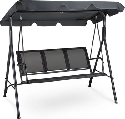 Luverno® Schommelbank - 3 Persoons - tot 220 kg - 172 x 112 x 151 cm - Verstelbaar Zonnedak - UV-bescherming - voor Tuin, Buiten - Tuinmeubelen