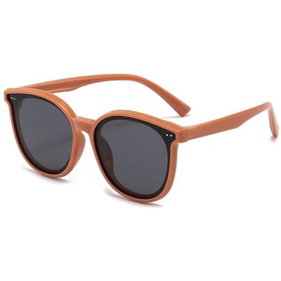 Lunettes de soleil pour enfants Garçons Cool Filles Monture souple en TPEE Design œil de chat Mode Extérieur Lunettes de soleil orange