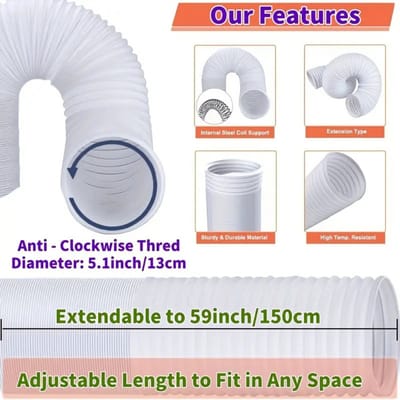 Nivard Airco slang - Afvoerslang - Luchtafvoerslang - Mobiele Airco - 13cm x 150cm