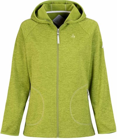 BJØRNSON Ditte Fleece Vest Dames - 4 Seizoenen - Capuchon - Maat 46 - Groen