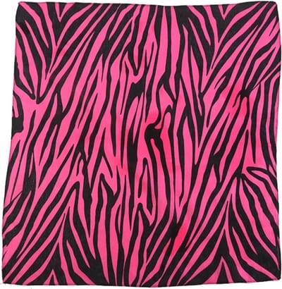 Fako Fashion - Bandana - Hoofddoek - Mondbescherming - Zakdoek - Sjaal - Zebra Print - 53x53cm - Roze