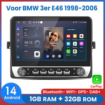 Awesafe 10.1 Inch Autoradio - Geschikt Voor BMW 3-Serie E46 1998 t/m 2006 - Draadloos Apple Carplay & Android Auto - GPS Navigatie RDS - Bluetooth & Wifi - Ram 1GB + Rom 32GB - Radio Scherm - Touchscreen - 1998 1999 2000 2001 2002 2003 2004 2005 2006