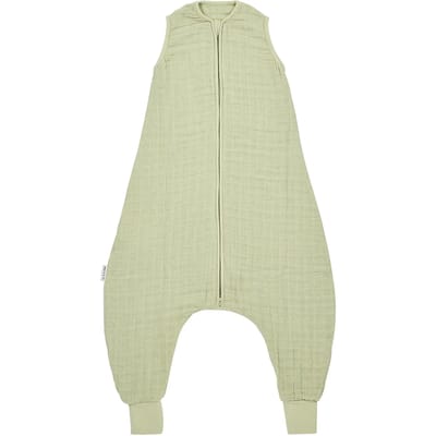 Meyco Baby Uni baby zomer slaapoverall jumper - pre-washed hydrofiel - soft olive - 80cm - 0.5 TOG