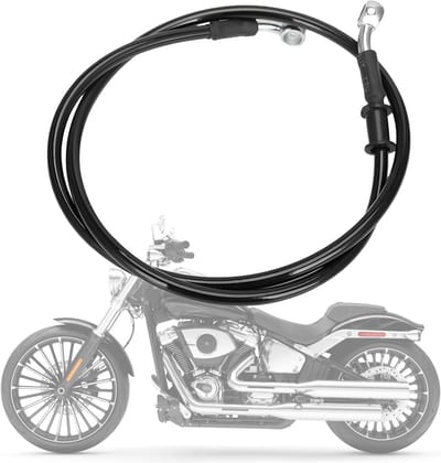 Hydraulische remslang - Motor remleiding - Motorremmen verbeteren - Gevlochten staal binnenlaag - 1300 mm - Zwart