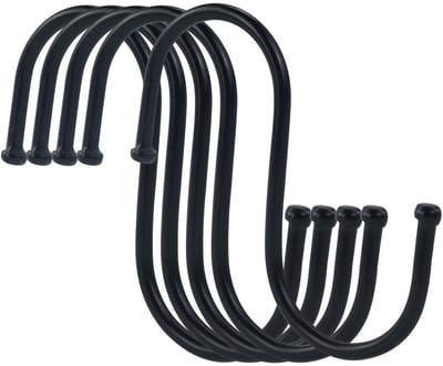 Dailygoods- Haken S-vormig - Zwarte Haken - Roestvrij Stalen Haken - Ophanghaken voor Badkamer/Slaapkamer/Kantoor - 26 Stuks - Hoogwaardig Materiaal