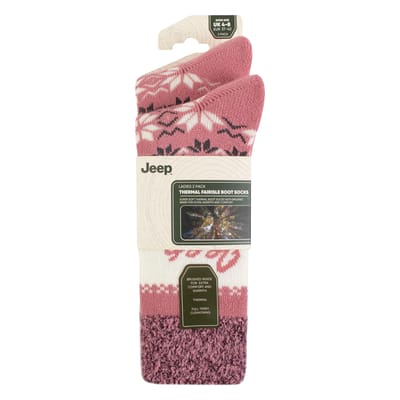 2 Paar Dames Thermische Patroon Fairisle Sokken Warme Winter Sokken