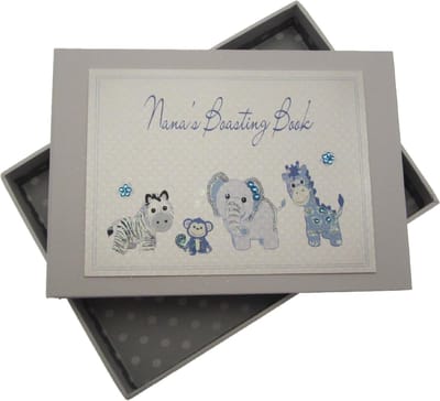 White Cotton Cards Tiny Fotoalbum (Blauw)