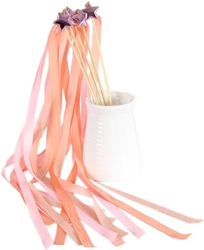 20 Stuks Decoratieve Wandaccessoires voor Bruiloften, Feestjes en Verjaardagen, Roze Garlands met Houten Stokken