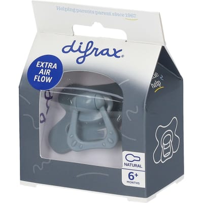 Difrax Fopspeen - Natural - 6+ maanden - Siliconen - Stone - 1 stuk