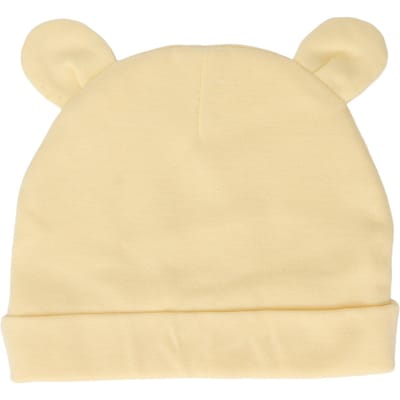 Pasgeboren Muts Warm Rekbaar Ademend Zacht Katoen Schattige Berenoren Baby Mutsen voor Baby's Geel beige