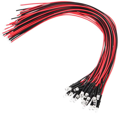 3mm LED Diode Licht - 24 Stuks 3-6V DC Voorgeconfigureerde Mini LED Lampen voor RC DIY Indicatorverlichting, Paarse Lichten en Decoratie