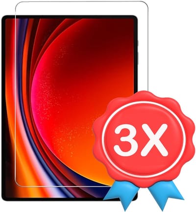 Screenprotector Glas - Tempered Glass Screen Protector Geschikt voor: Samsung Galaxy Tab S10 FE / S9 / S9 FE - 11 Inch - 3x