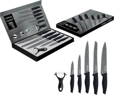 Cheffinger CF-MB05: 6-delige messenset met granieten coating
