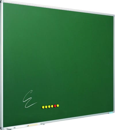Krijtbord Softline profiel 8mm, emailstaal groen 120x240 cm