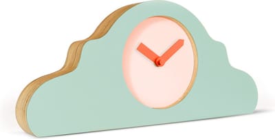 KLOQ Mantelklok Pistache Groen - Perzik Pastel & Neon Oranje wijzers