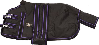 MHS Veulendeken met Buikflap 100gr. Zwart 40/50 cm