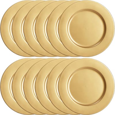 Borden, 33 cm plastic diner onderborden grote ronde serveerplaat voor Kerstmis Halloween bruiloft feest catering evenement tafeldecoratie