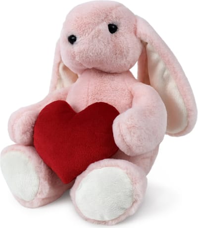 WP Merchandise - Pluche Knuffel - Konijntje Jessie met een hart 34cm