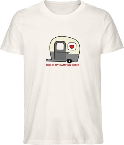 Grappig Heren en Dames T Shirt - Mijn Kampeer Shirt - Vintage Wit - XS