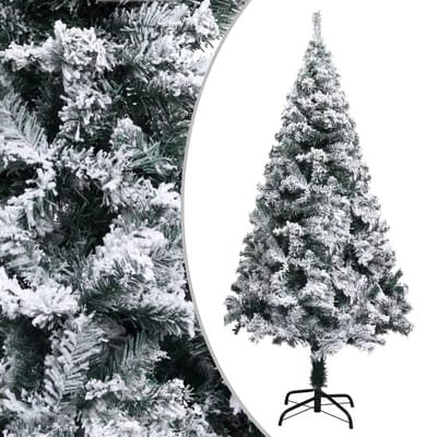 vidaXL - Kunstkerstboom - met - sneeuw - 150 - cm - groen