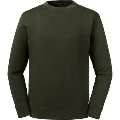 Russell Volwassenen Unisex Pure Organic Reversible Sweatshirt (Donkere Olijf)